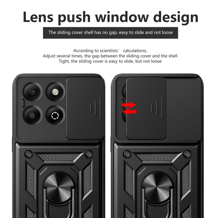 For Honor X6b 4G Sliding Camera Cover Design TPU+PC Phone Case(Silver) - free shipping - PMC TechLife - Order now!