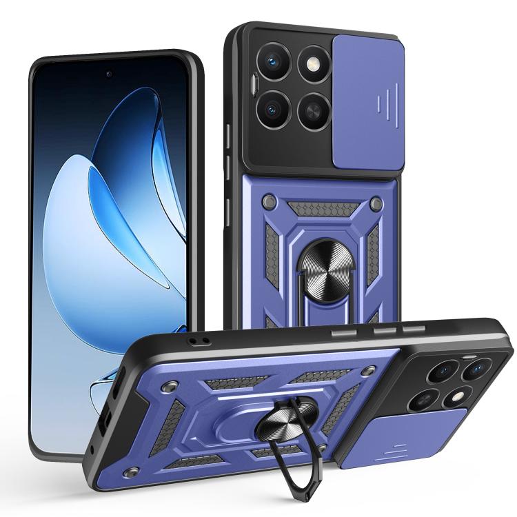 For Honor X8c 4G Sliding Camera Cover Design TPU+PC Phone Case(Blue) - free shipping - PMC TechLife - Order now!