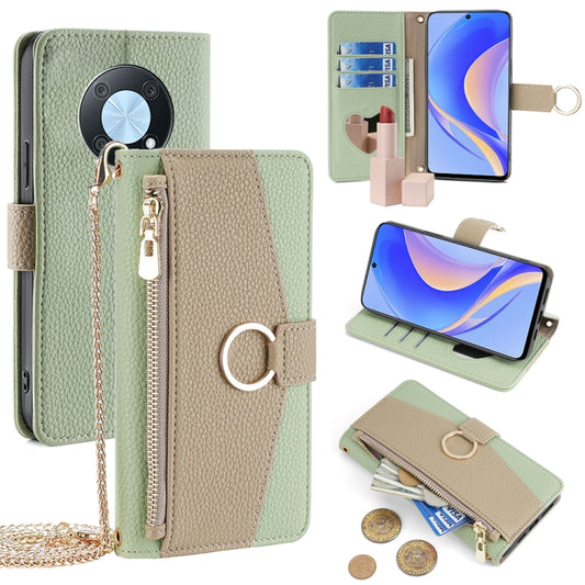 For Huawei nova Y90 4G Crossbody Litchi Texture Leather Phone Case(Green) - Huawei Cases by PMC Jewellery | Online Shopping South Africa | PMC Jewellery | Buy Now Pay Later Mobicred