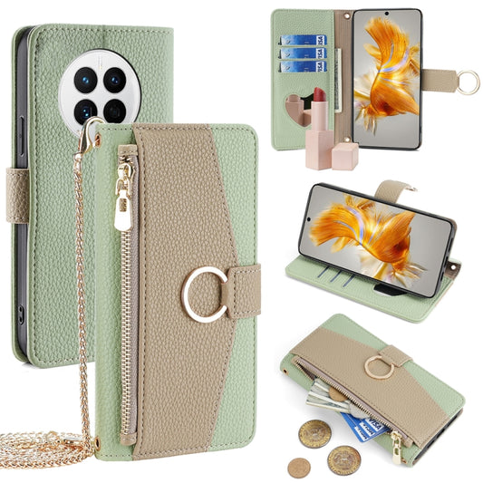 For Huawei Mate 50 Crossbody Litchi Texture Leather Phone Case(Green) - Huawei Cases by PMC Jewellery | Online Shopping South Africa | PMC Jewellery | Buy Now Pay Later Mobicred