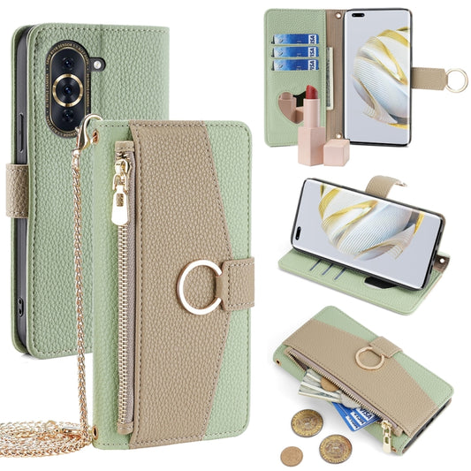 For Huawei nova 10 Pro Crossbody Litchi Texture Leather Phone Case(Green) - Huawei Cases by PMC Jewellery | Online Shopping South Africa | PMC Jewellery | Buy Now Pay Later Mobicred