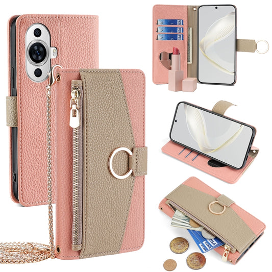 For Huawei nova 11 4G Crossbody Litchi Texture Leather Phone Case(Pink) - Huawei Cases by PMC Jewellery | Online Shopping South Africa | PMC Jewellery | Buy Now Pay Later Mobicred