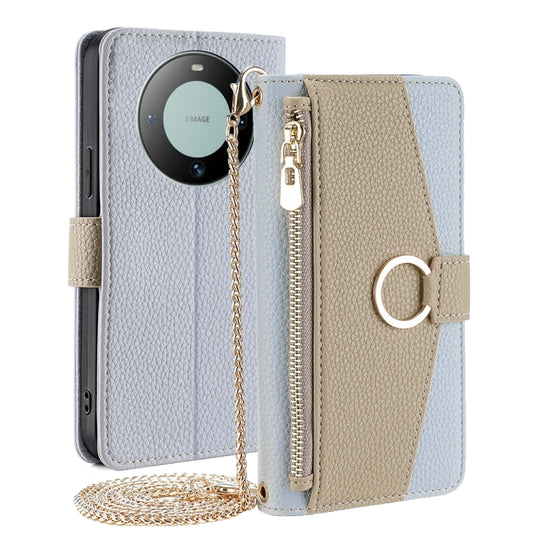 For Huawei Mate 60 Crossbody Litchi Texture Leather Phone Case(Blue) - Huawei Cases by PMC Jewellery | Online Shopping South Africa | PMC Jewellery | Buy Now Pay Later Mobicred