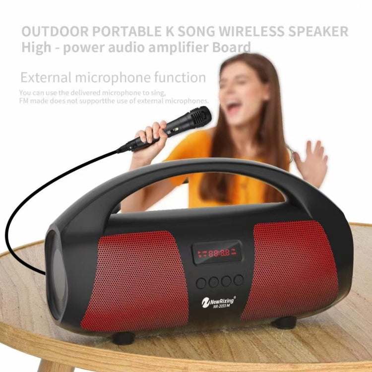 NewRixing NR2055 Wireless Portable TWS Bluetooth Speaker with Microphone(Black) - Desktop Speaker by NewRixing | Online Shopping South Africa | PMC Jewellery | Buy Now Pay Later Mobicred