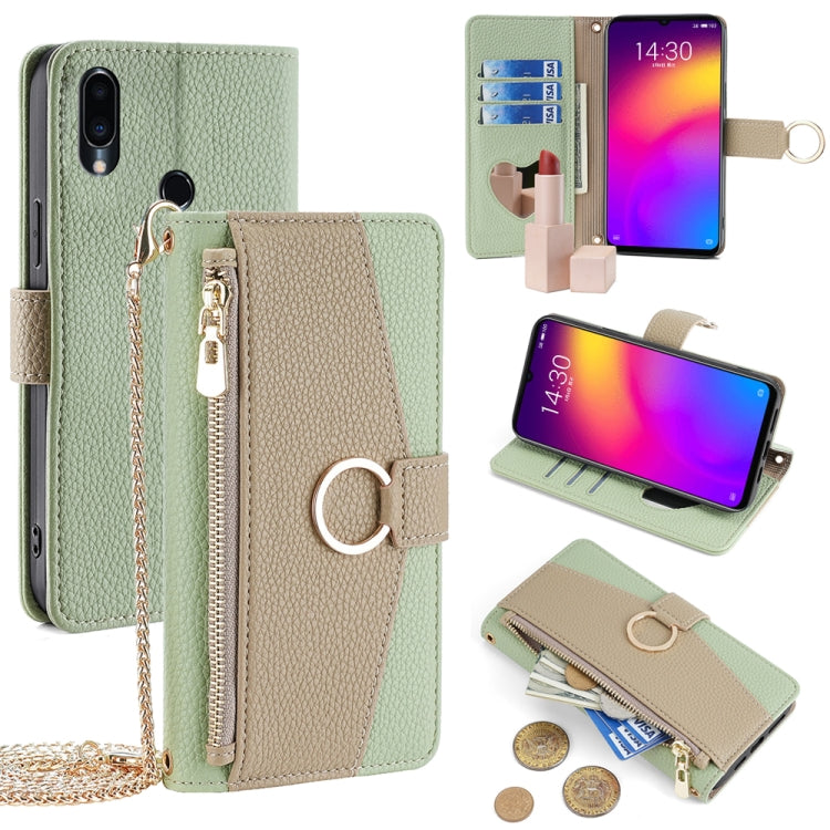 For Meizu Note 9 Crossbody Litchi Texture Leather Phone Case(Green) - Meizu by PMC TechLife | Online Shopping South Africa | PMC TechLife | Buy Now Pay Later Mobicred