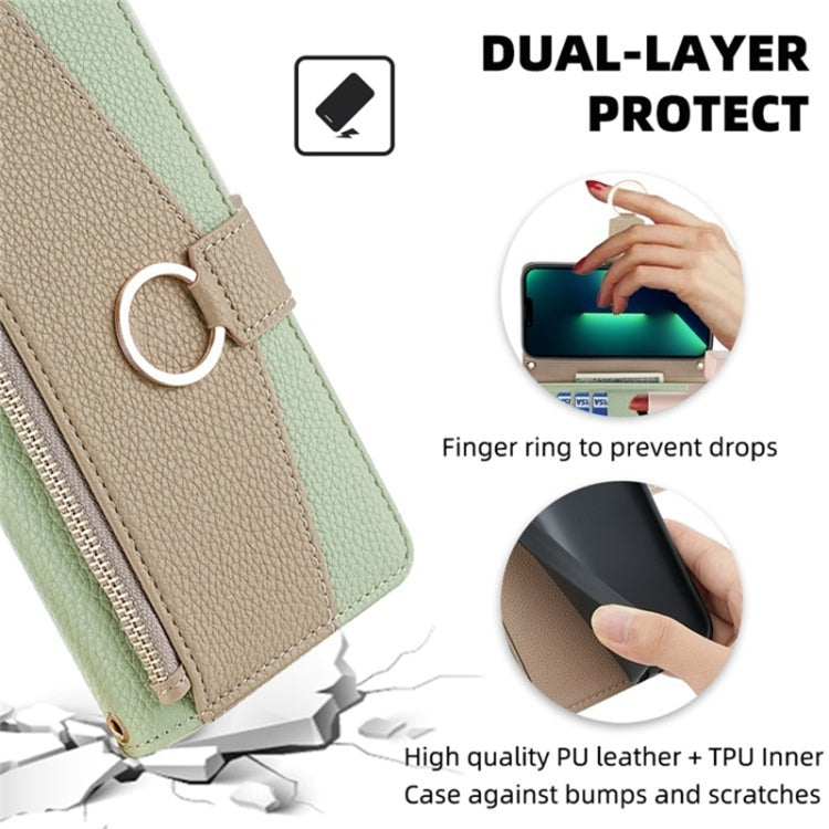 For Kyocera Android One S10 Crossbody Litchi Texture Leather Phone Case(Green) - More Brand by PMC TechLife | Online Shopping South Africa | PMC TechLife | Buy Now Pay Later Mobicred
