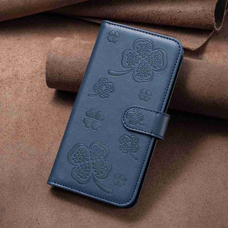 For Xiaomi 13 Ultra Four-leaf Embossed Leather Phone Case(Blue) - 13 Ultra Cases by PMC Jewellery | Online Shopping South Africa | PMC Jewellery | Buy Now Pay Later Mobicred