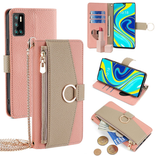 For Cubot P40 Crossbody Litchi Texture Leather Phone Case(Pink) - More Brand by PMC Jewellery | Online Shopping South Africa | PMC Jewellery | Buy Now Pay Later Mobicred