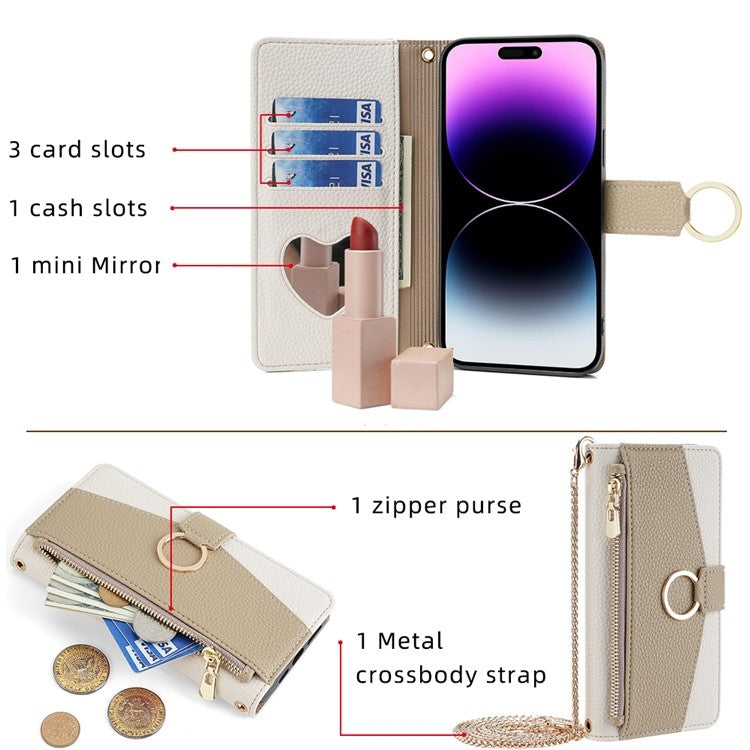 For Google Pixel 9 Crossbody Litchi Texture Leather Phone Case(White) - Google Cases by PMC TechLife | Online Shopping South Africa | PMC TechLife | Buy Now Pay Later Mobicred