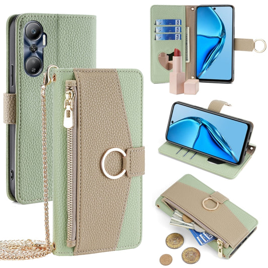 For Infinix Hot 20 4G Crossbody Litchi Texture Leather Phone Case(Green) - Infinix Cases by PMC Jewellery | Online Shopping South Africa | PMC Jewellery | Buy Now Pay Later Mobicred