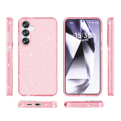 For Samsung Galaxy S25 5G Shockproof Terminator Glitter Powder Phone Case(Pink) - Galaxy S25 5G Cases by PMC Jewellery | Online Shopping South Africa | PMC Jewellery | Buy Now Pay Later Mobicred