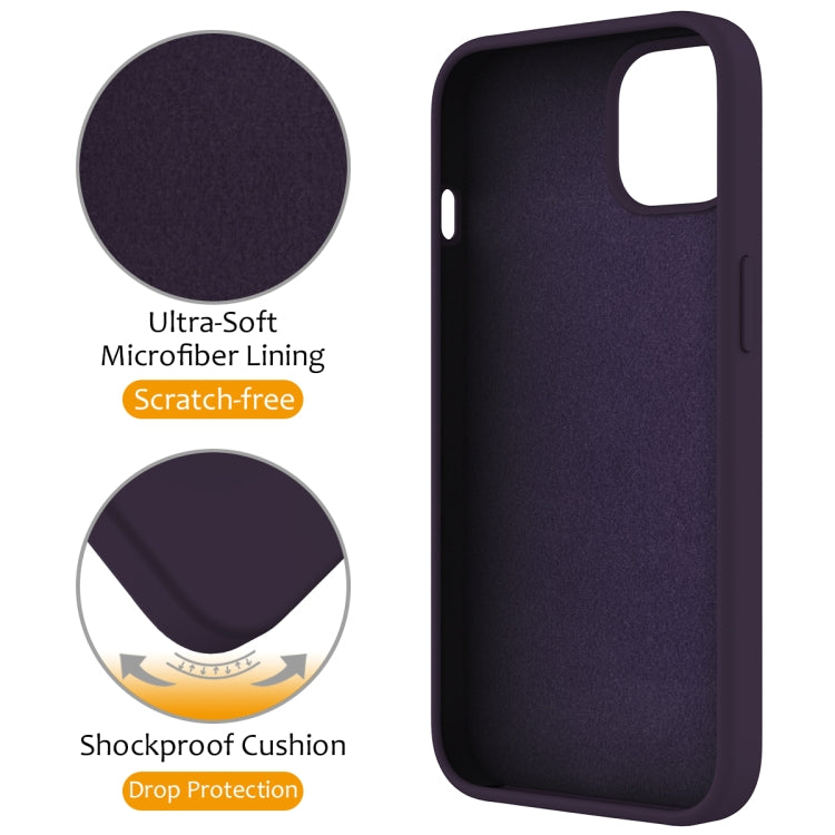 For iPhone 12 MagSafe Magnetic Liquid Silicone Phone Case with Ring Holder(Purple) - iPhone 12 / 12 Pro Cases by PMC Jewellery | Online Shopping South Africa | PMC Jewellery