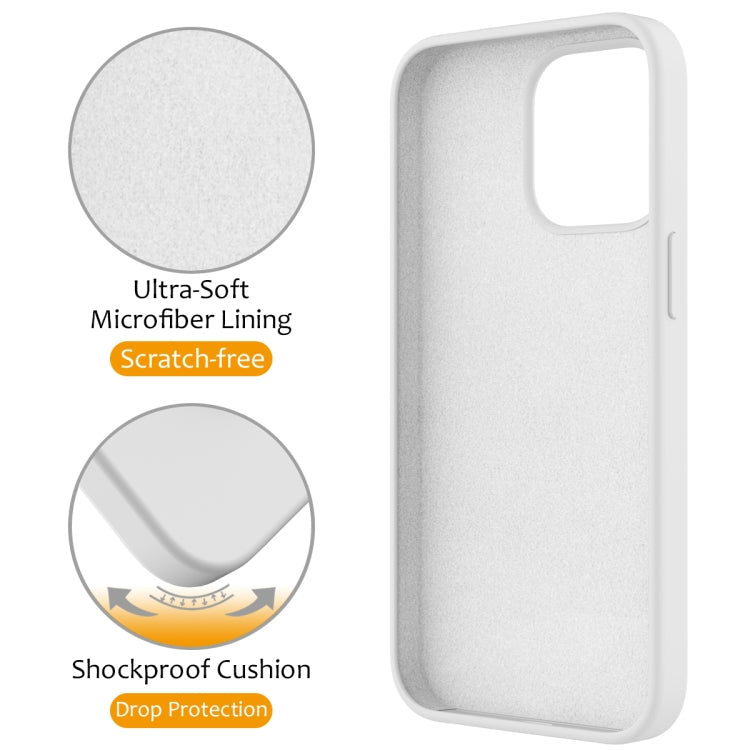 For iPhone 15 Pro Max MagSafe Magnetic Liquid Silicone Phone Case with Ring Holder(White) - iPhone 15 Pro Max Cases by PMC Jewellery | Online Shopping South Africa | PMC Jewellery