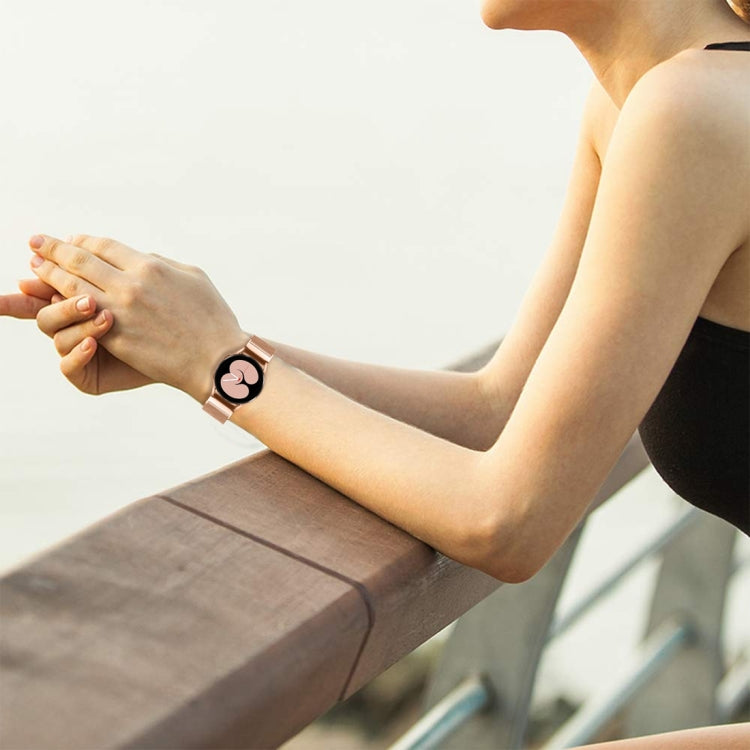 For Samsung Galaxy Watch 6 Quick Release Button Turtle Buckle Milan Watch Band(Rose Gold) - free shipping - PMC TechLife - Order now!
