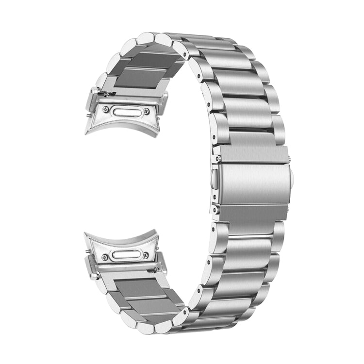 For Samsung Galaxy Watch 6 Quick Release Button Three-bead Stainless Steel Watch Band(Silver) - free shipping - PMC TechLife - Order now!