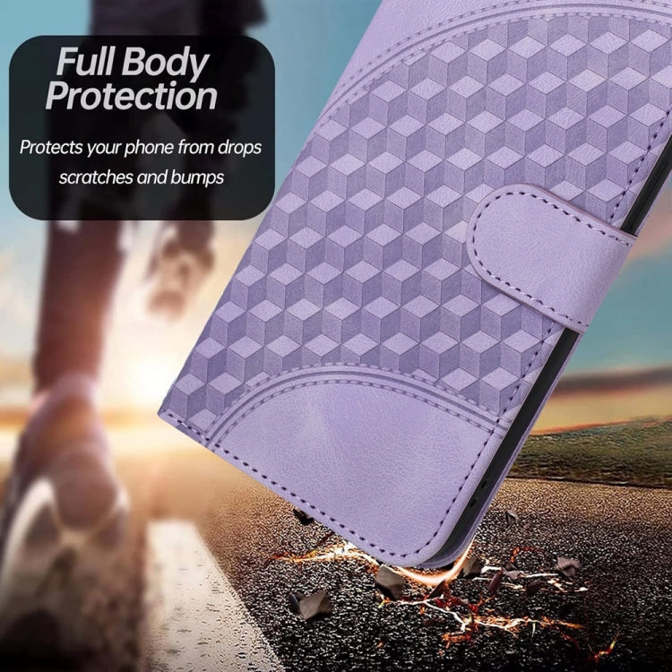 For iPhone 16 Pro Max YX0060 Elephant Head Embossed Phone Leather Case with Lanyard(Light Purple) - iPhone 16 Pro Max Cases by PMC TechLife | Online Shopping South Africa | PMC TechLife | Buy Now Pay Later Mobicred