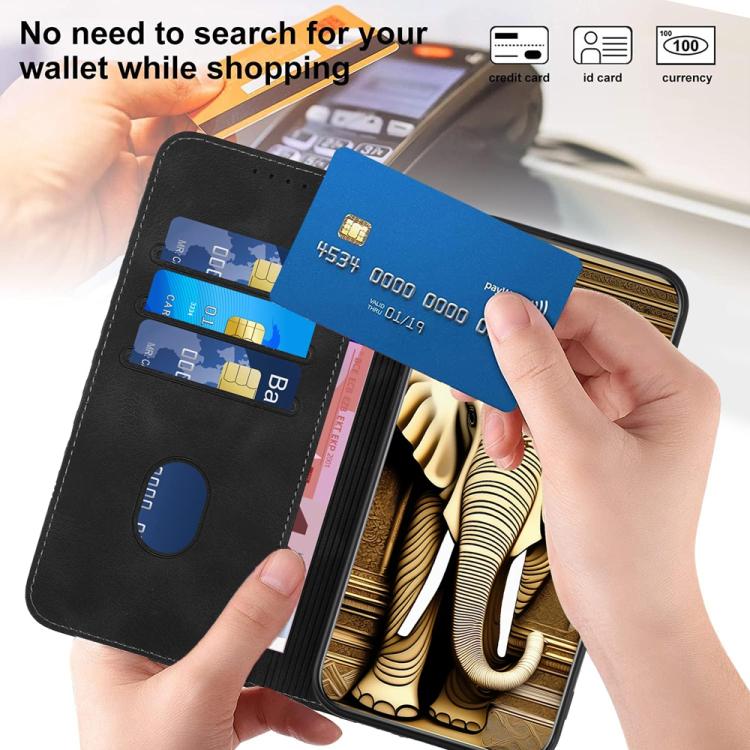 For iPhone 17 Pro Max YX0060 Elephant Head Embossed Phone Leather Case with Lanyard(Black) - free shipping - PMc TechLife - Order now!