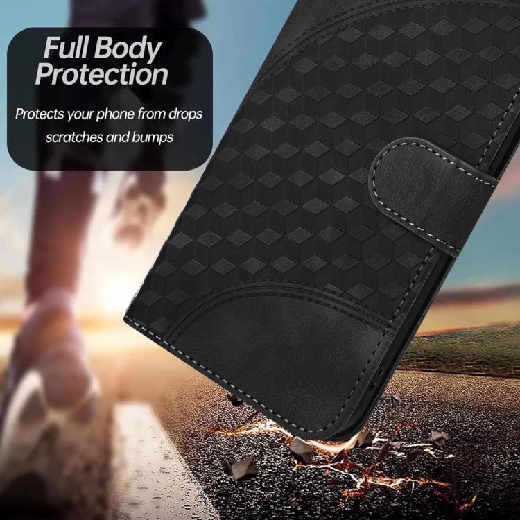 For iPhone 17 Pro Max YX0060 Elephant Head Embossed Phone Leather Case with Lanyard(Black) - free shipping - PMc TechLife - Order now!