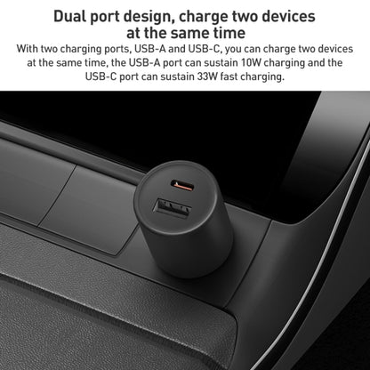 Original Xiaomi 43W Dual Ports USB + USB-C / Type-C Car Charger 1A1C(Black) - Car Charger by Xiaomi | Online Shopping South Africa | PMC Jewellery | Buy Now Pay Later Mobicred