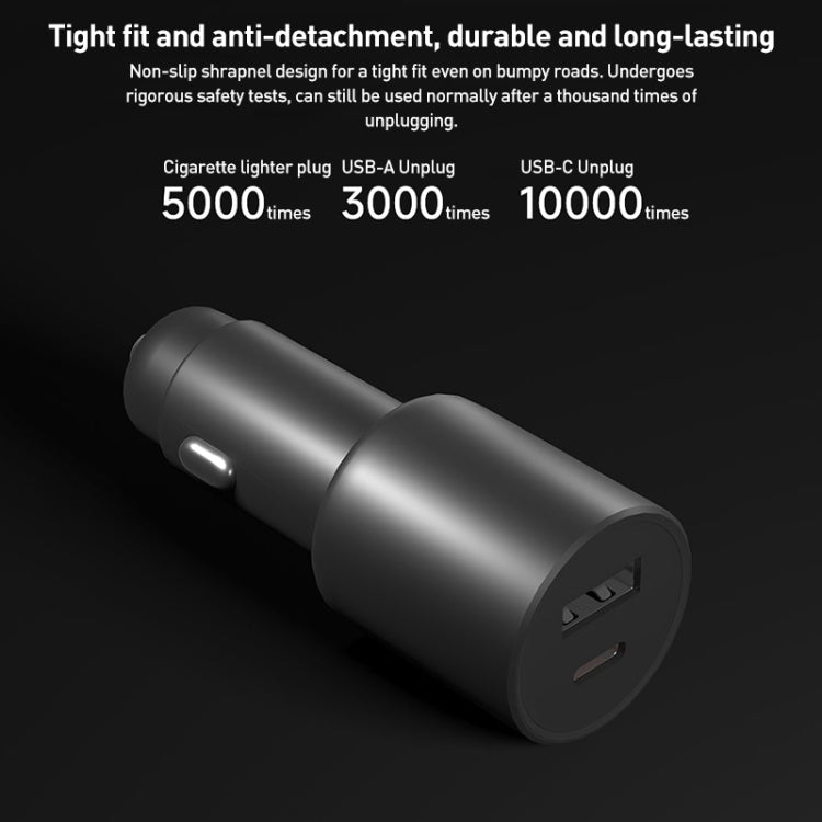 Original Xiaomi 43W Dual Ports USB + USB-C / Type-C Car Charger 1A1C(Black) - Car Charger by Xiaomi | Online Shopping South Africa | PMC Jewellery | Buy Now Pay Later Mobicred