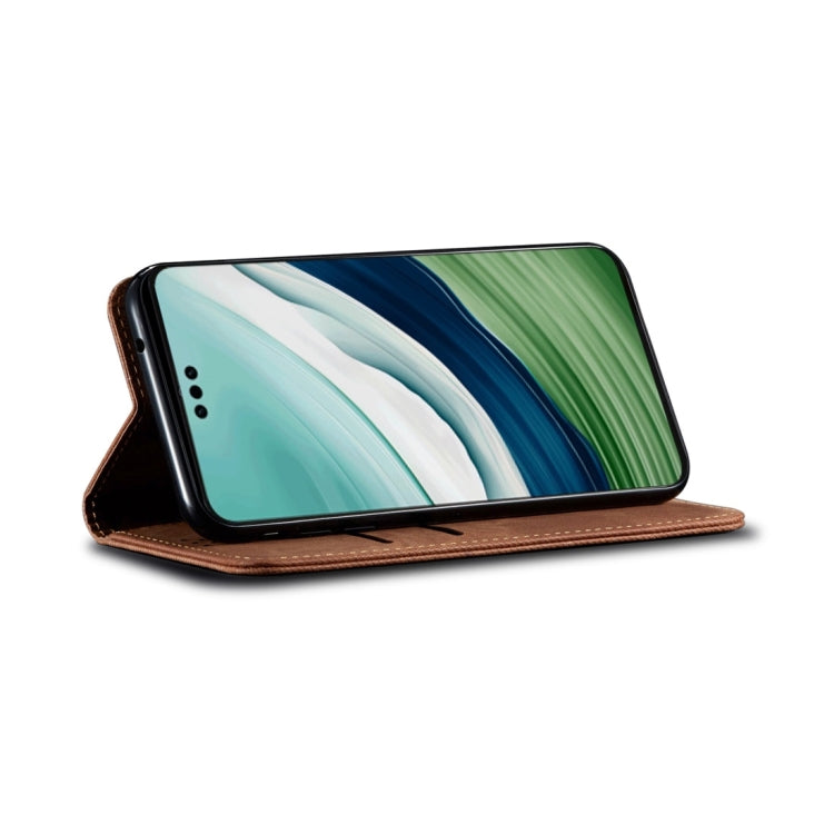 For Motorola Edge 40 Neo Denim Texture Flip Leather Phone Case(Brown) - free shipping - PMC TechLife - Order now!