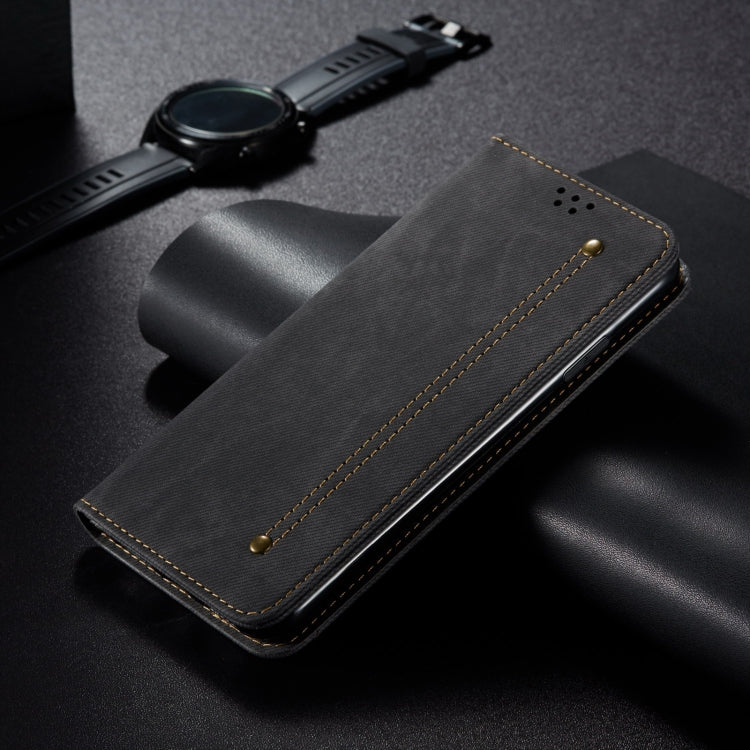 For Motorola Moto G34 Denim Texture Flip Leather Phone Case(Black) - free shipping - PMC TechLife - Order now!