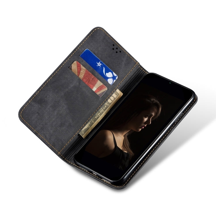 For Motorola Moto G34 Denim Texture Flip Leather Phone Case(Black) - free shipping - PMC TechLife - Order now!