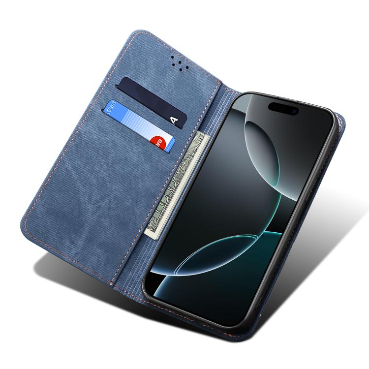 For Motorola Moto G15 Denim Texture Flip Leather Phone Case(Blue) - free shipping - PMC TechLife - Order now!