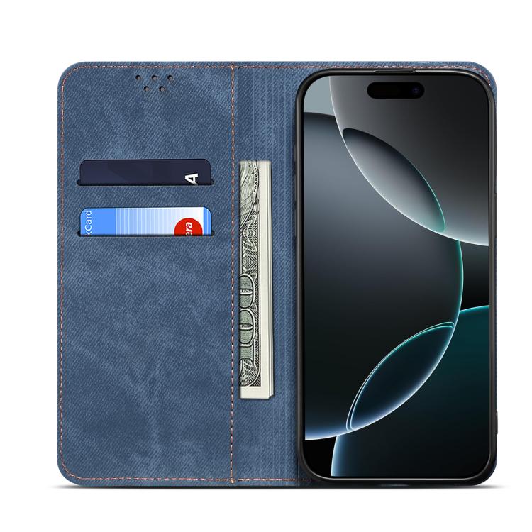 For Motorola Edge 60 Fusion Denim Texture Flip Leather Phone Case(Blue) - free shipping - PMC TechLife - Order now!