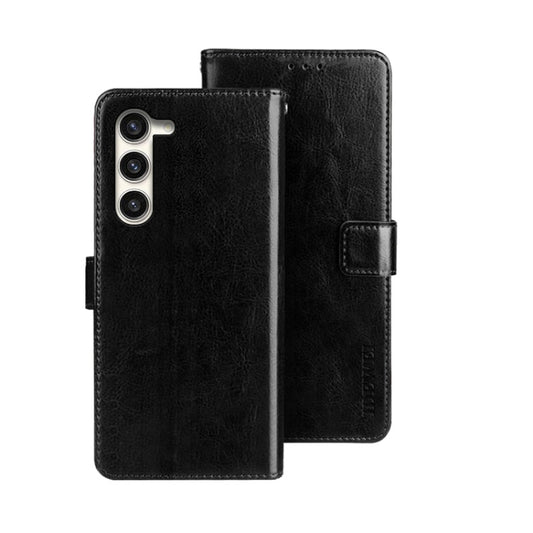 For Samsung Galaxy S24 5G idewei Crazy Horse Texture Leather Phone Case(Black) - Galaxy S24 5G Cases by idewei | Online Shopping South Africa | PMC Jewellery | Buy Now Pay Later Mobicred