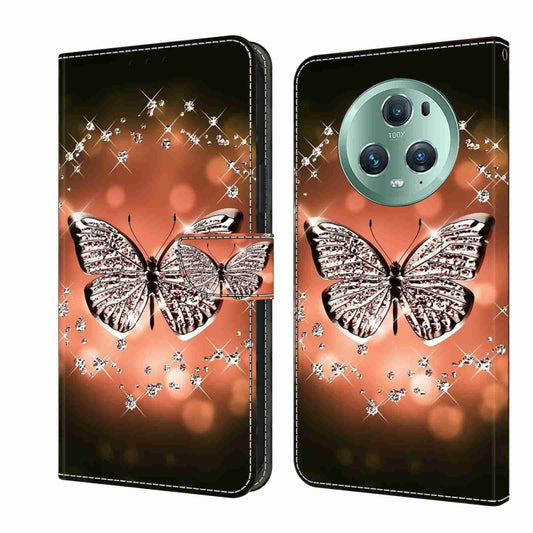 For Honor Magic5 Pro Crystal 3D Shockproof Protective Leather Phone Case(Crystal Butterfly) - Honor Cases by PMC Jewellery | Online Shopping South Africa | PMC Jewellery | Buy Now Pay Later Mobicred