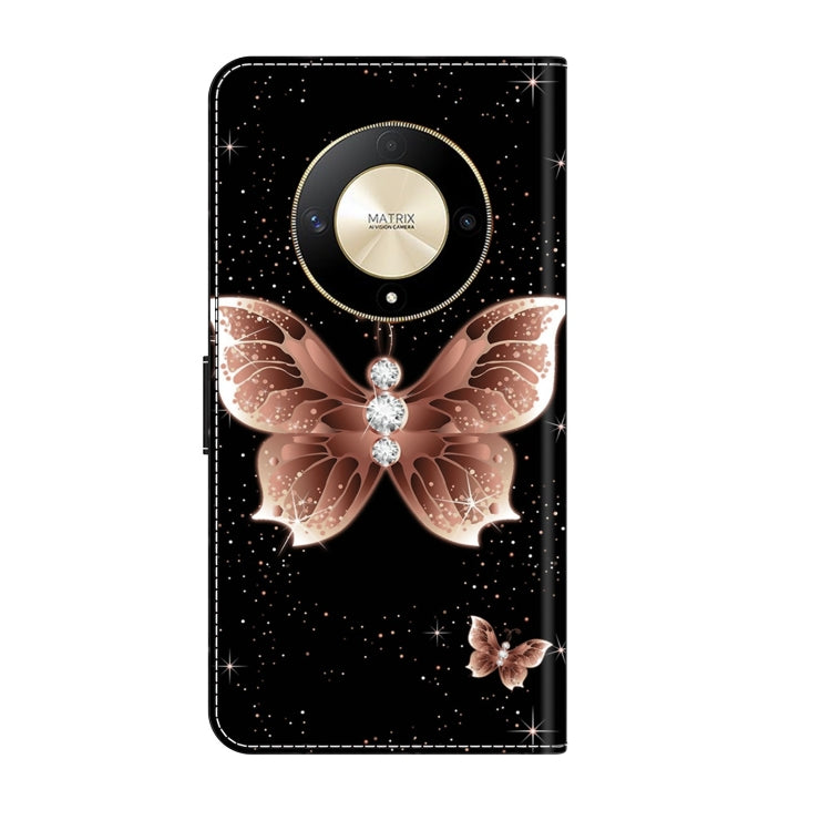 For Honor Magic6 Lite Crystal 3D Shockproof Protective Leather Phone Case(Pink Diamond Butterfly) - Honor Cases by PMC Jewellery | Online Shopping South Africa | PMC Jewellery | Buy Now Pay Later Mobicred