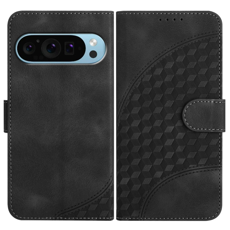 For Google Pixel 9 Pro YX0060 Elephant Head Embossed Phone Leather Case with Lanyard(Black) - Google Cases by PMC Jewellery | Online Shopping South Africa | PMC Jewellery | Buy Now Pay Later Mobicred