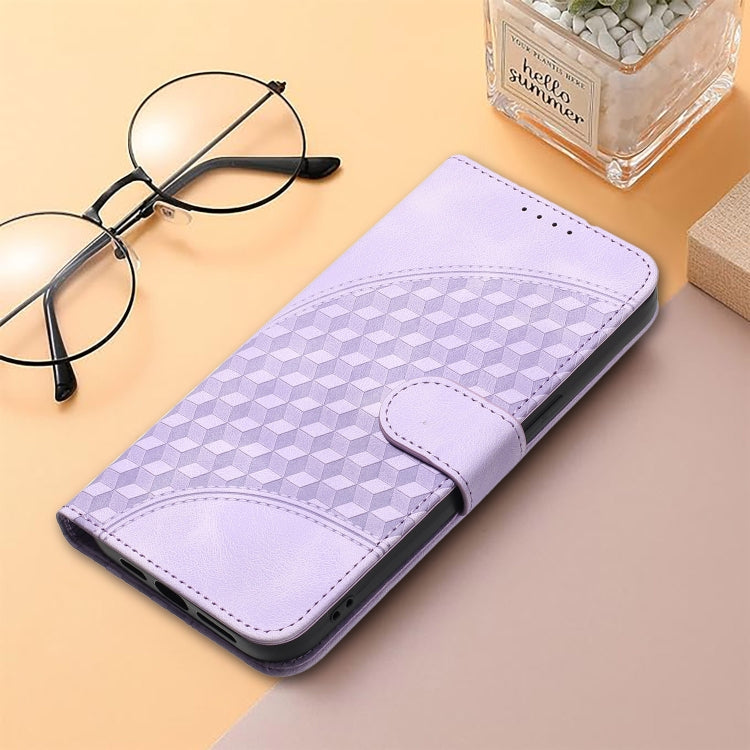 For Realme 12 5G Global YX0060 Elephant Head Embossed Phone Leather Case with Lanyard(Light Purple) - Realme Cases by PMC Jewellery | Online Shopping South Africa | PMC Jewellery | Buy Now Pay Later Mobicred