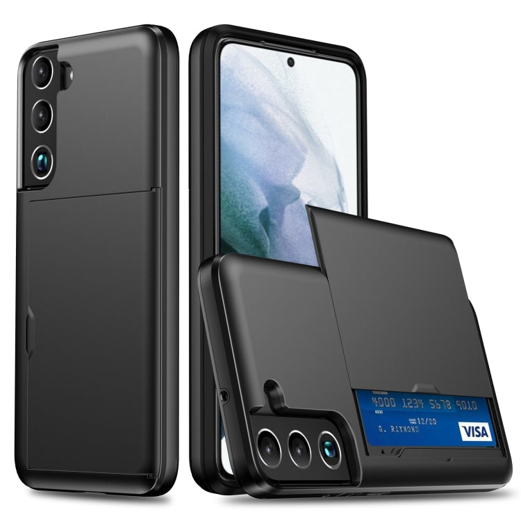 For Samsung Galaxy S24 5G Shockproof Armor Phone Case with Card Slot(Black) - Galaxy S24 5G Cases by PMC TechLife | Online Shopping South Africa | PMC TechLife