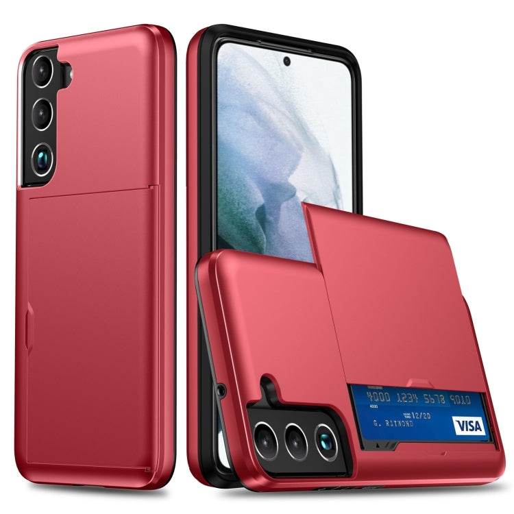 For Samsung Galaxy S24 5G Shockproof Armor Phone Case with Card Slot(Red) - Galaxy S24 5G Cases by PMC Jewellery | Online Shopping South Africa | PMC Jewellery