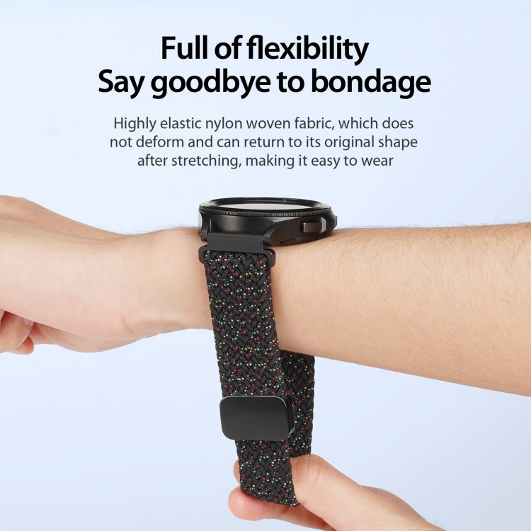 DUX DUCIS Mixture Pro Series Magnetic Buckle Nylon Braid Watch Band, Size:20mm(Black Unity) - 20mm Bands by DUX DUCIS | Online Shopping South Africa | PMC Jewellery | Buy Now Pay Later Mobicred