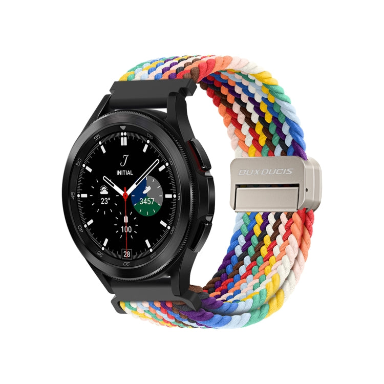 DUX DUCIS Mixture Pro Series Magnetic Buckle Nylon Braid Watch Band, Size:22mm(Rainbow) - 22mm Bands by DUX DUCIS | Online Shopping South Africa | PMC Jewellery | Buy Now Pay Later Mobicred