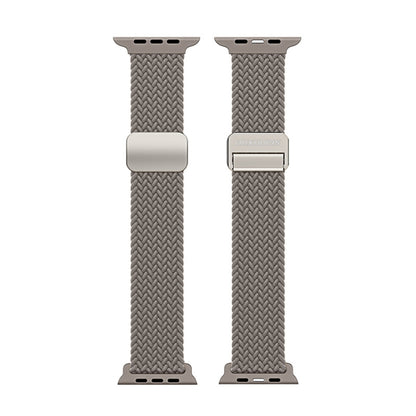 For Apple Watch SE 2023 40mm DUX DUCIS Mixture Pro Series Magnetic Buckle Nylon Braid Watch Band(Clay) - Watch Bands by DUX DUCIS | Online Shopping South Africa | PMC Jewellery | Buy Now Pay Later Mobicred