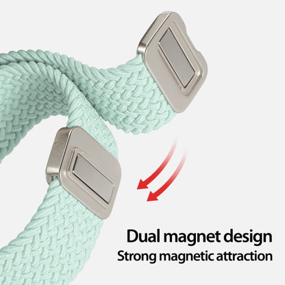 For Apple Watch SE 2023 40mm DUX DUCIS Mixture Pro Series Magnetic Buckle Nylon Braid Watch Band(Light Mint) - Watch Bands by DUX DUCIS | Online Shopping South Africa | PMC Jewellery | Buy Now Pay Later Mobicred