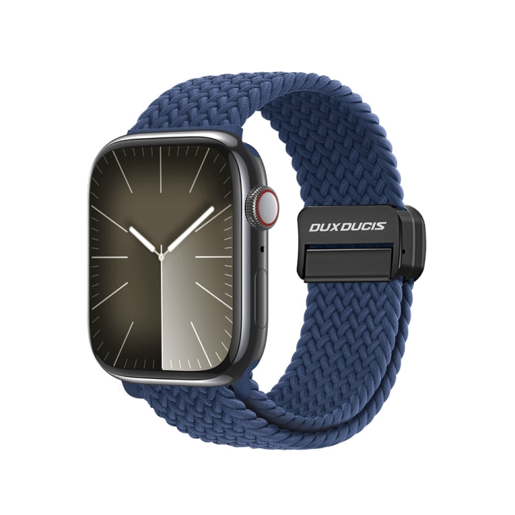 For Apple Watch Series 9 45mm DUX DUCIS Mixture Pro Series Magnetic Buckle Nylon Braid Watch Band(Storm Blue) - Watch Bands by DUX DUCIS | Online Shopping South Africa | PMC Jewellery | Buy Now Pay Later Mobicred