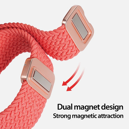 For Apple Watch SE 2022 40mm DUX DUCIS Mixture Pro Series Magnetic Buckle Nylon Braid Watch Band(Guava) - Watch Bands by DUX DUCIS | Online Shopping South Africa | PMC Jewellery | Buy Now Pay Later Mobicred