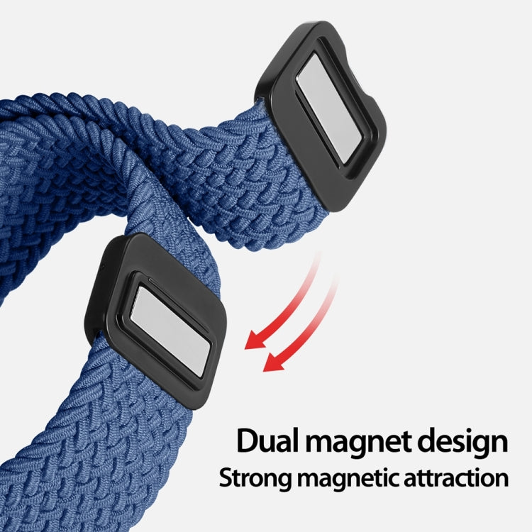 For Apple Watch SE 44mm DUX DUCIS Mixture Pro Series Magnetic Buckle Nylon Braid Watch Band(Storm Blue) - Watch Bands by DUX DUCIS | Online Shopping South Africa | PMC Jewellery | Buy Now Pay Later Mobicred