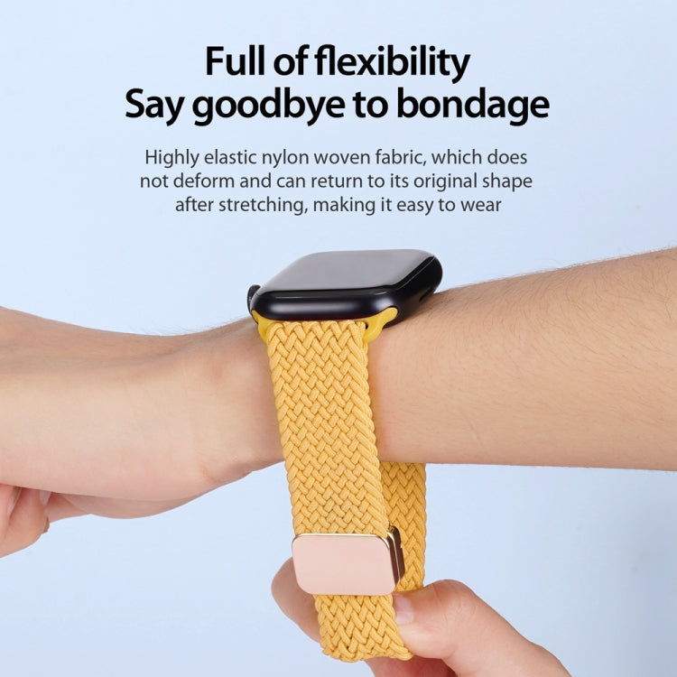 For Apple Watch SE 44mm DUX DUCIS Mixture Pro Series Magnetic Buckle Nylon Braid Watch Band(Sunny Color) - Watch Bands by DUX DUCIS | Online Shopping South Africa | PMC Jewellery | Buy Now Pay Later Mobicred