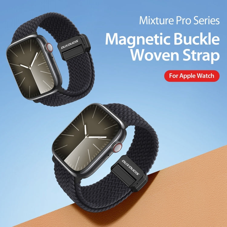 For Apple Watch Series 6 44mm DUX DUCIS Mixture Pro Series Magnetic Buckle Nylon Braid Watch Band(Midnight) - Watch Bands by DUX DUCIS | Online Shopping South Africa | PMC Jewellery | Buy Now Pay Later Mobicred