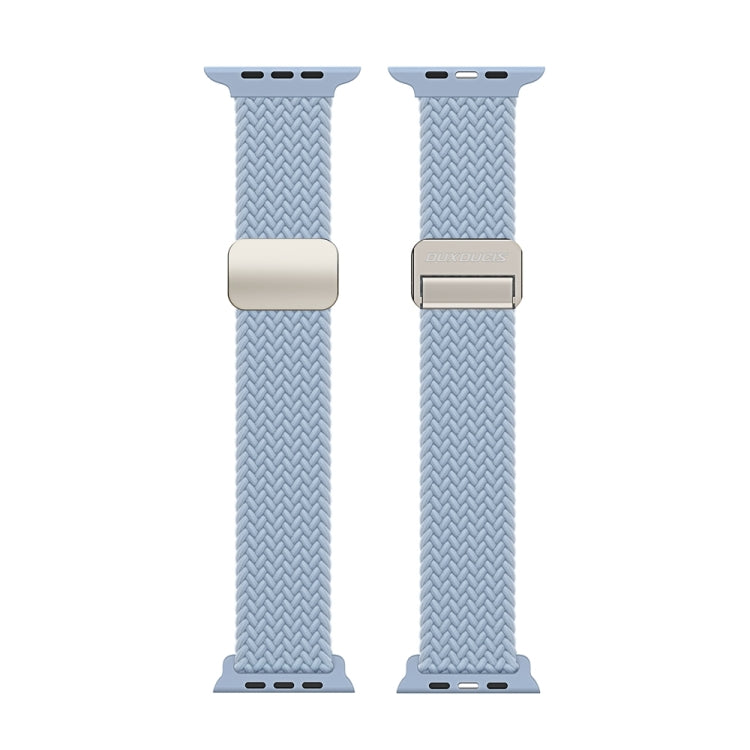 For Apple Watch Series 6 44mm DUX DUCIS Mixture Pro Series Magnetic Buckle Nylon Braid Watch Band(Light Blue) - Watch Bands by DUX DUCIS | Online Shopping South Africa | PMC Jewellery | Buy Now Pay Later Mobicred