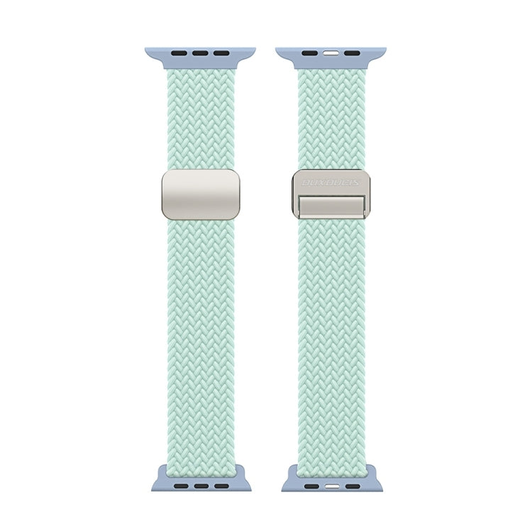 For Apple Watch Series 6 44mm DUX DUCIS Mixture Pro Series Magnetic Buckle Nylon Braid Watch Band(Light Mint) - Watch Bands by DUX DUCIS | Online Shopping South Africa | PMC Jewellery | Buy Now Pay Later Mobicred