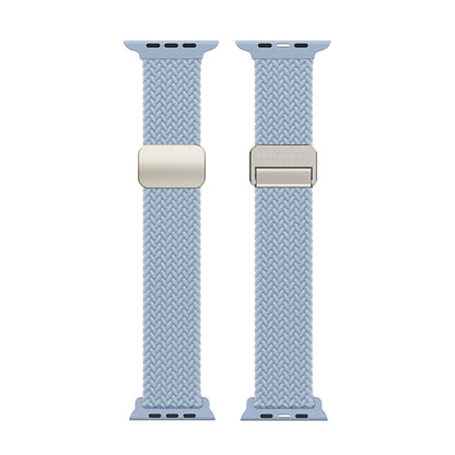 For Apple Watch Series 5 44mm DUX DUCIS Mixture Pro Series Magnetic Buckle Nylon Braid Watch Band(Light Blue) - Watch Bands by DUX DUCIS | Online Shopping South Africa | PMC Jewellery | Buy Now Pay Later Mobicred