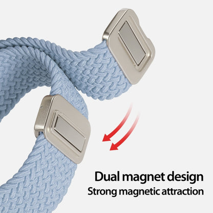 For Apple Watch Series 5 44mm DUX DUCIS Mixture Pro Series Magnetic Buckle Nylon Braid Watch Band(Light Blue) - Watch Bands by DUX DUCIS | Online Shopping South Africa | PMC Jewellery | Buy Now Pay Later Mobicred