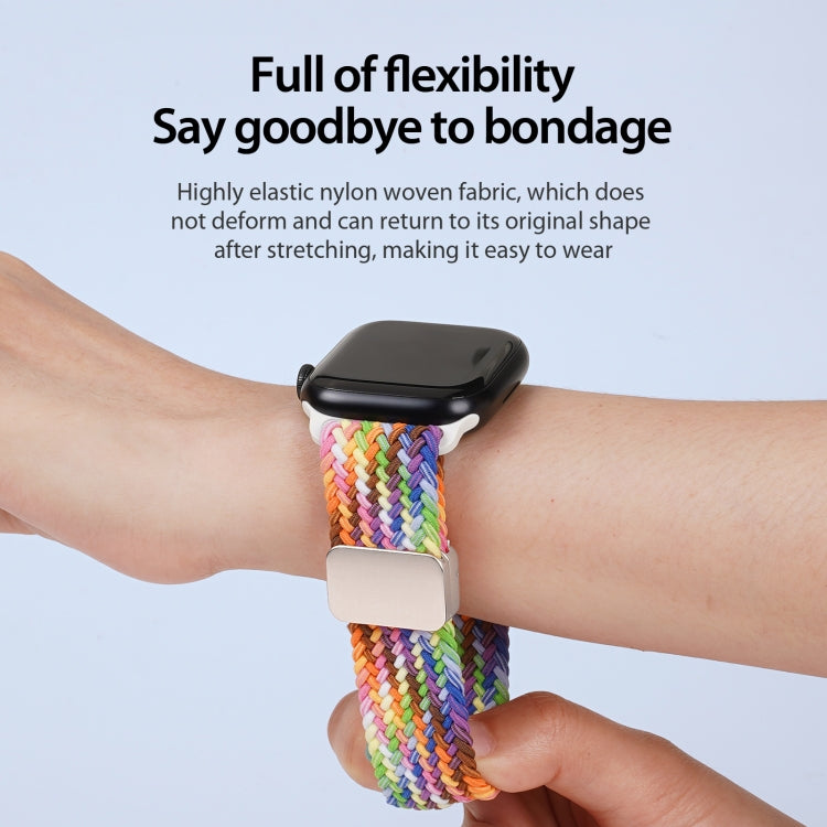 For Apple Watch Series 2 42mm DUX DUCIS Mixture Pro Series Magnetic Buckle Nylon Braid Watch Band(New Rainbow) - Watch Bands by DUX DUCIS | Online Shopping South Africa | PMC Jewellery | Buy Now Pay Later Mobicred